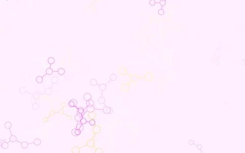 Light Pink, Yellow vector backdrop with artificial intelligence data. Stock Illustration