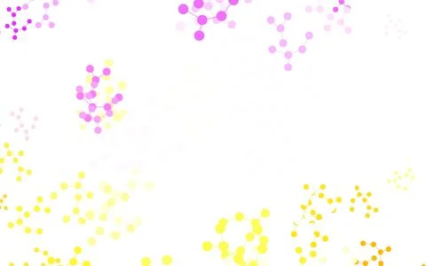 Light Pink, Yellow vector backdrop with artificial intelligence data. Stock Illustration