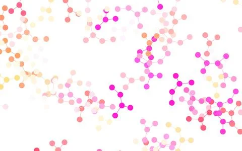 Light Pink, Yellow vector backdrop with artificial intelligence data. Stock Illustration