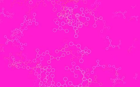 Light Pink, Yellow vector background with forms of artificial intelligence. Stock Illustration