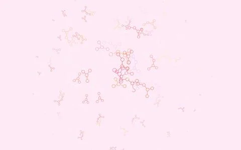 Light Pink, Yellow vector background with forms of artificial intelligence. Stock Illustration