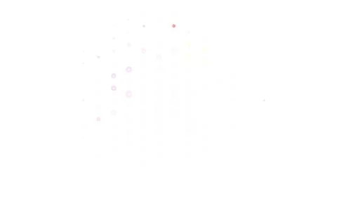 Light Pink, Yellow vector background with bubbles. Illustrazione stock