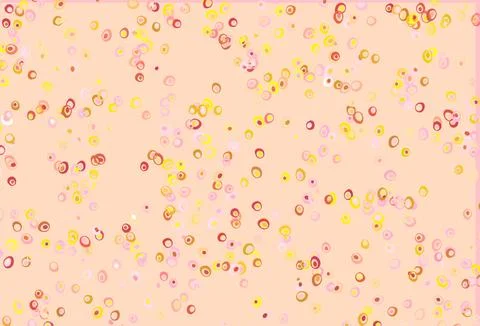 Light Pink, Yellow vector background with bubbles. Stock Illustration
