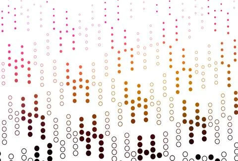 Light Pink, Yellow vector background with bubbles. Stock Illustration