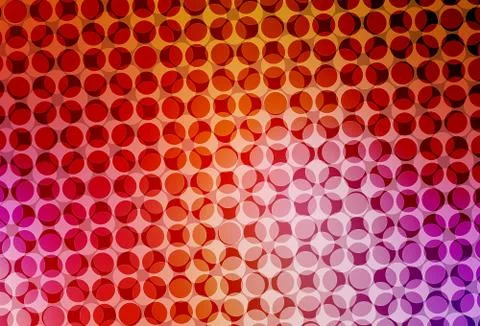 Light Pink, Yellow vector background with bubbles. Stock Illustration