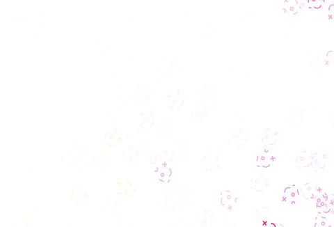 Light Pink, Yellow vector background with math elements. イラスト素材