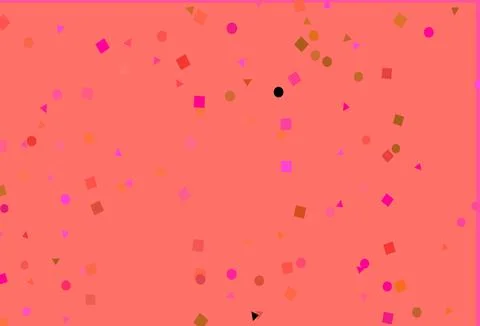 Light Pink, Yellow vector background with triangles, circles, cubes. Ilustración de archivo