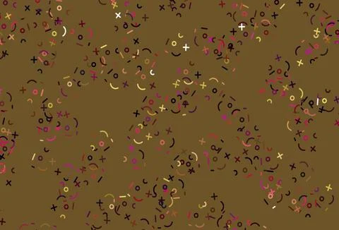 Light Pink, Yellow vector background with math elements. Illustrazione stock