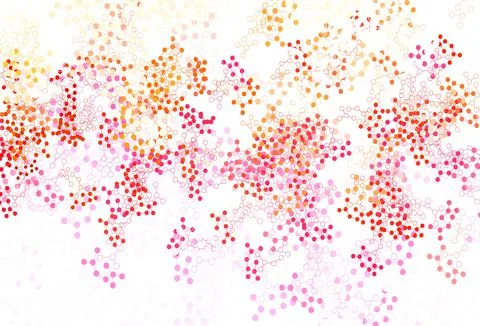 Light Pink, Yellow vector background with forms of artificial intelligence. Illustrazione stock