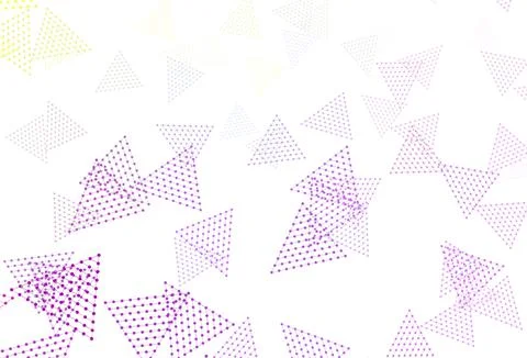 Light Pink, Yellow vector background with polygonal style with circles. Stock Illustration