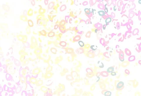 Light Pink, Yellow vector background with bubbles. Illustrazione stock