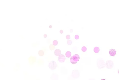 Light Pink, Yellow vector background with bubbles. Illustrazione stock