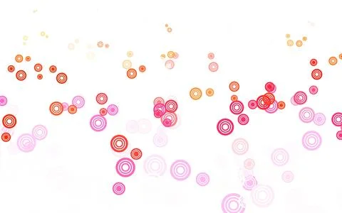 Light Pink, Yellow vector background with bubbles. Illustrazione stock