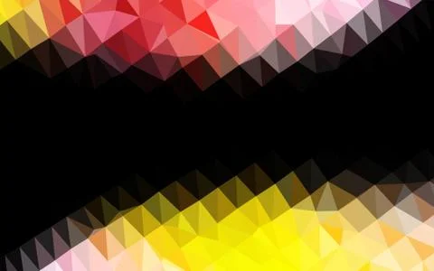 Light Pink, Yellow vector blurry triangle pattern. Stock Illustration