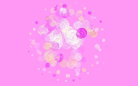 Light Pink, Yellow vector doodle pattern with roses. Illustrazione stock