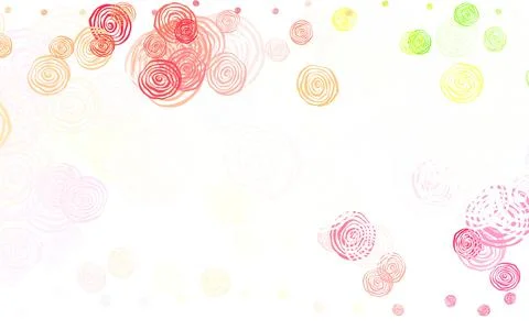 Light Pink, Yellow vector doodle pattern with roses. Illustrazione stock