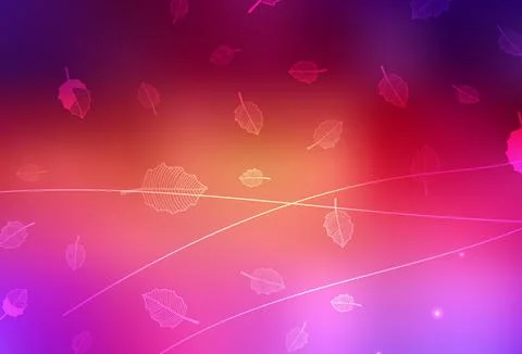Light Pink, Yellow vector doodle pattern with trees, branches. イラスト素材