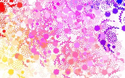 Light Pink, Yellow vector doodle pattern with flowers, roses. Stock Illustration