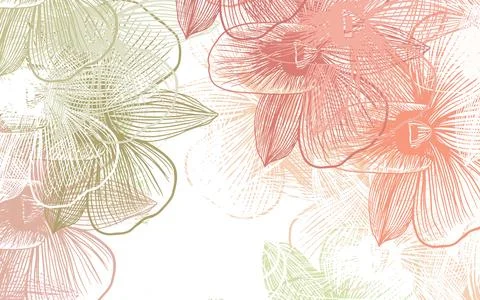 Light Pink, Yellow vector elegant pattern with flowers. Stock Illustration