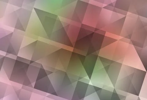 Light Pink, Yellow vector gradient triangles pattern. Stock Illustration
