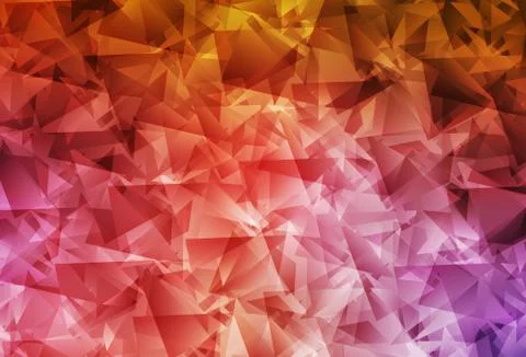 Light Pink, Yellow vector gradient triangles pattern. Illustrazione stock