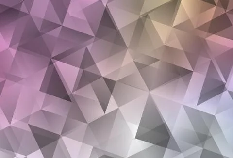 Light Pink, Yellow vector gradient triangles pattern. Stock Illustration