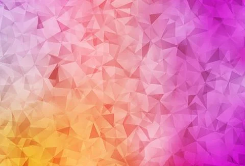 Light Pink, Yellow vector gradient triangles template. Illustrazione stock