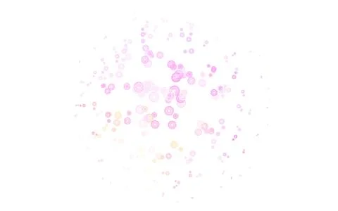 Light Pink, Yellow vector layout with circle shapes. Illustrazione stock