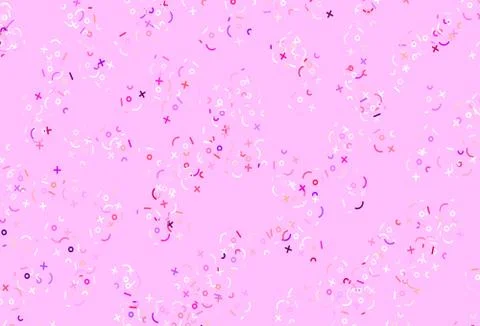 Light Pink, Yellow vector layout with algebra elements. Stockillustratie