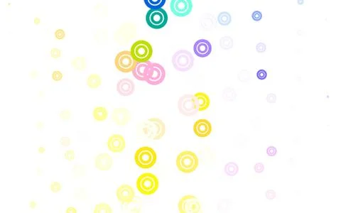 Light Pink, Yellow vector layout with circle shapes. Stock Illustration