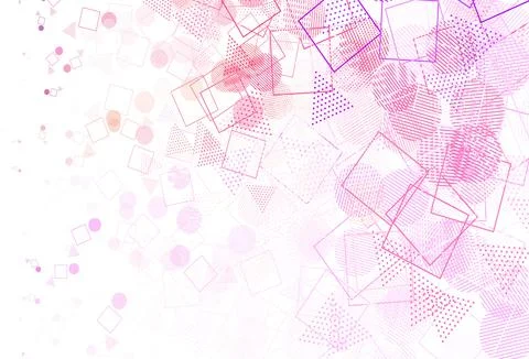 Light Pink, Yellow vector layout with circles, lines, rectangles. 스톡 일러스트