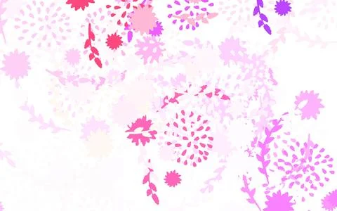 Light Pink, Yellow vector natural pattern with flowers, roses. Illustrazione stock
