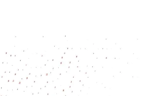 Light Pink, Yellow vector pattern with music elements. Stock Illustration