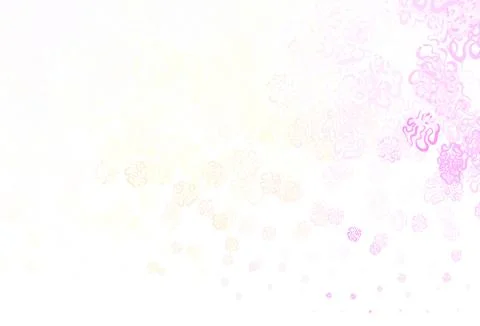 Light Pink, Yellow vector pattern with random forms. Stock Illustration