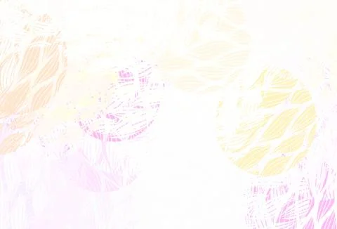 Light Pink, Yellow vector pattern with random forms. Stock Illustration