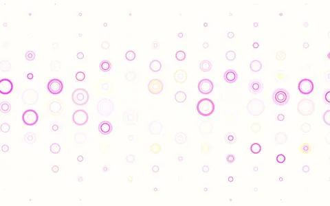 Light Pink, Yellow vector pattern with spheres. Stock Illustration