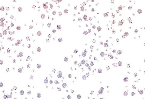 Light Pink, Yellow vector pattern with fresh ingredients. 스톡 일러스트