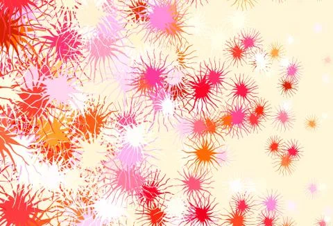 Light Pink, Yellow vector pattern with random forms. Illustrazione stock