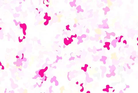 Light Pink, Yellow vector pattern with random forms. Stock Illustration
