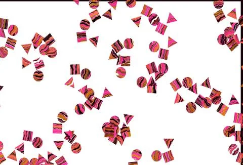 Light Pink, Yellow vector pattern in polygonal style with circles. Stock Illustration