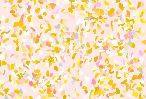 Light pink, yellow vector pattern with chaotic shapes. Stock Illustration