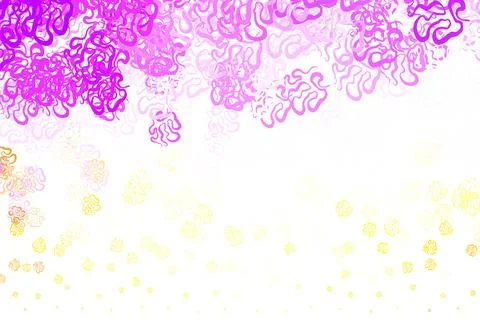 Light Pink, Yellow vector pattern with random forms. Illustrazione stock