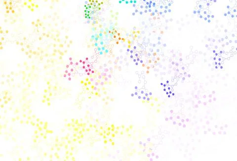 Light Pink, Yellow vector pattern with artificial intelligence network. Stock Illustration