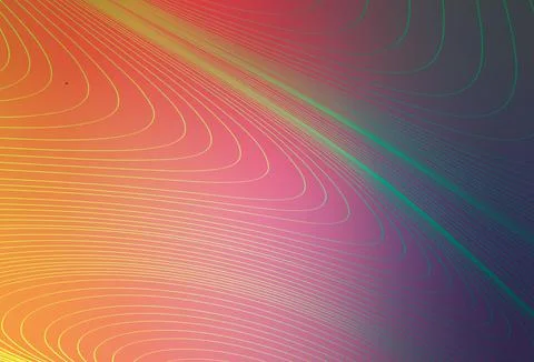 Light Pink, Yellow vector pattern with wry lines. 스톡 일러스트