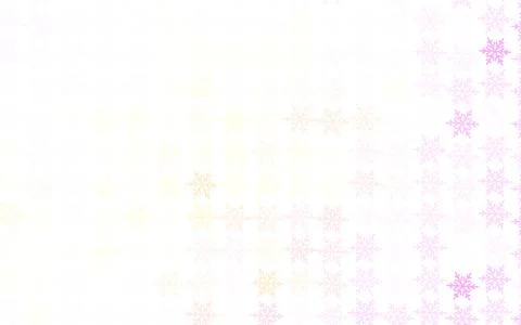 Light Pink, Yellow vector pattern with christmas snowflakes, stars. 库存插图
