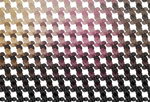 Light Pink, Yellow vector pattern with curved circles. 스톡 일러스트