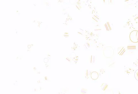 Light Pink, Yellow vector pattern with polygonal style with circles. Illustrazione stock