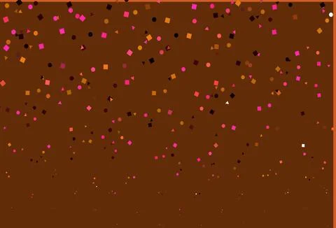 Light Pink, Yellow vector pattern in polygonal style with circles. 스톡 일러스트