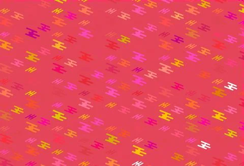 Light Pink, Yellow vector pattern with narrow lines. Stock Illustration