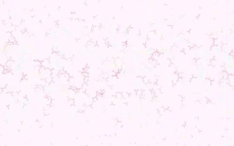 Light Pink, Yellow vector pattern with artificial intelligence network. Illustrazione stock